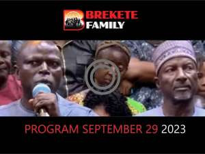 BREKETE FAMILY PROGRAMME,FRIDAY 29TH SEPTEMBER, 2023.